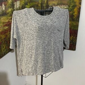 Chelsea&Thoedore size large heather gray‎ stretch soft cozy hi low casual